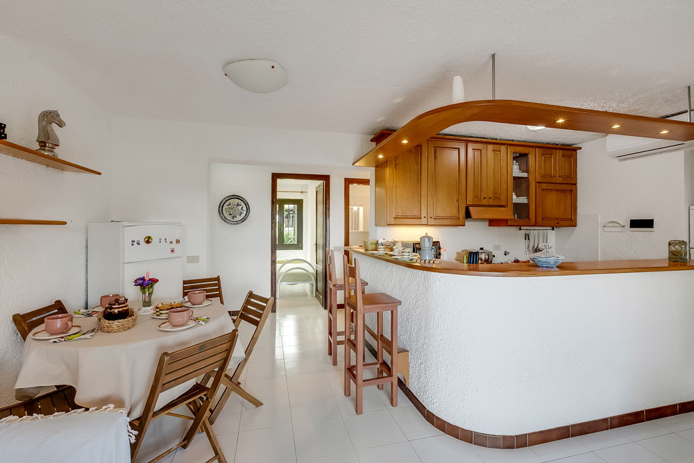 il soggiorno e l'angolo cottura